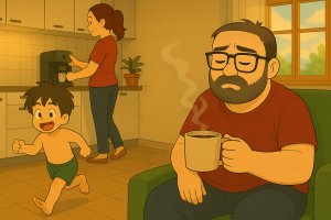 Dimineța …  (sau când cafeaua e singura constantă din viață)